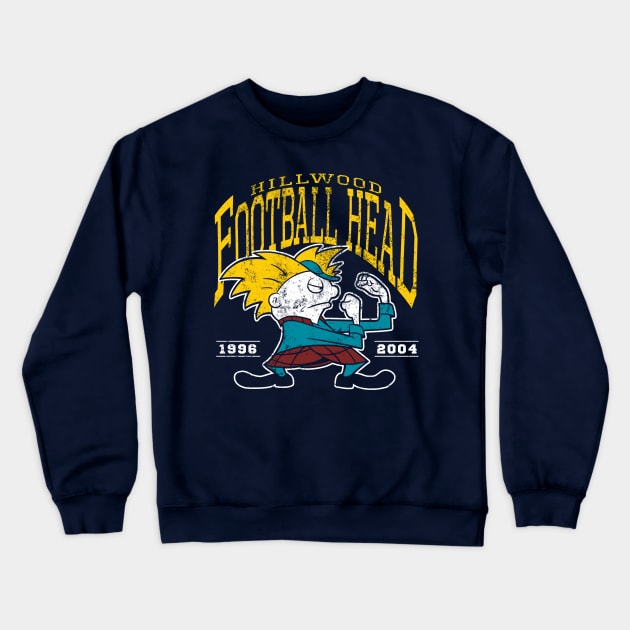 Football Head Crewneck Sweatshirt by StephenHartman